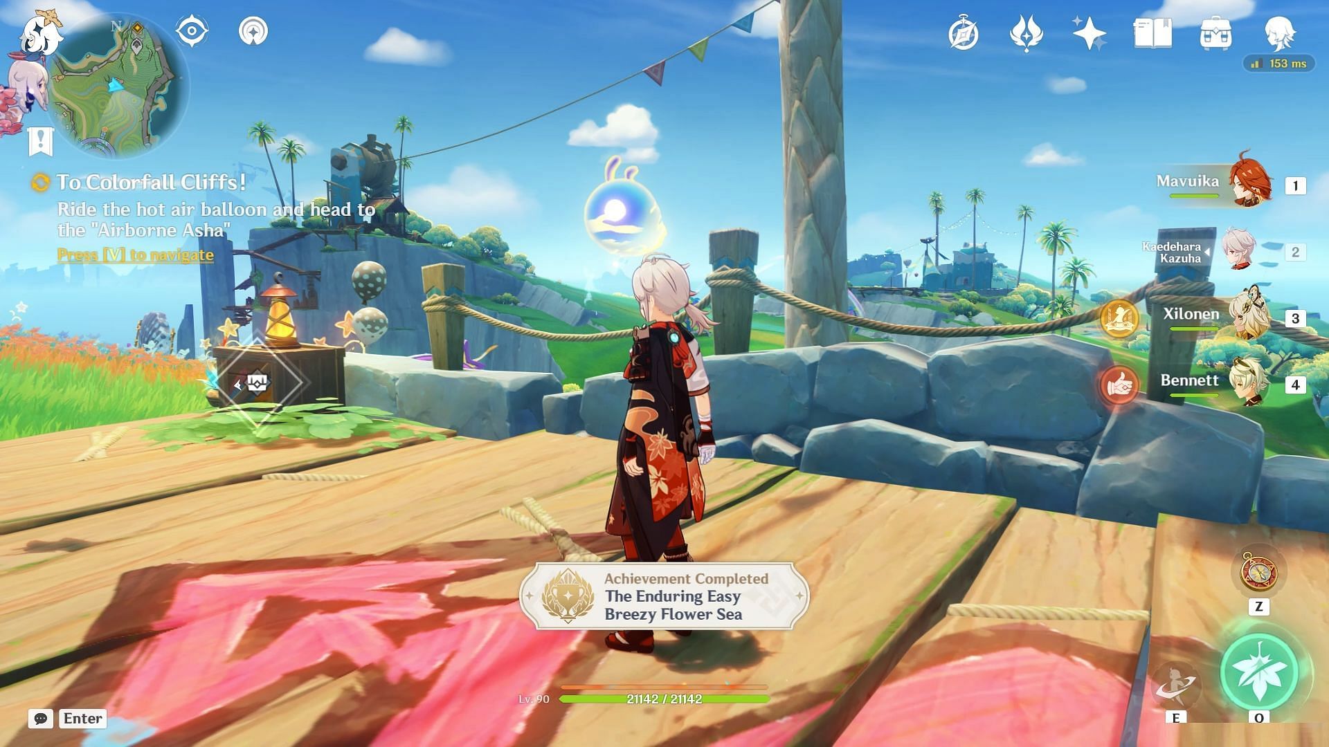The Enduring Easy Breezy Flower Sea achievement (Image via HoYoverse)